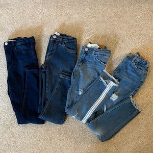 Bundle of FOUR pairs girls Levi’s Skinny Jeans SIZE 10